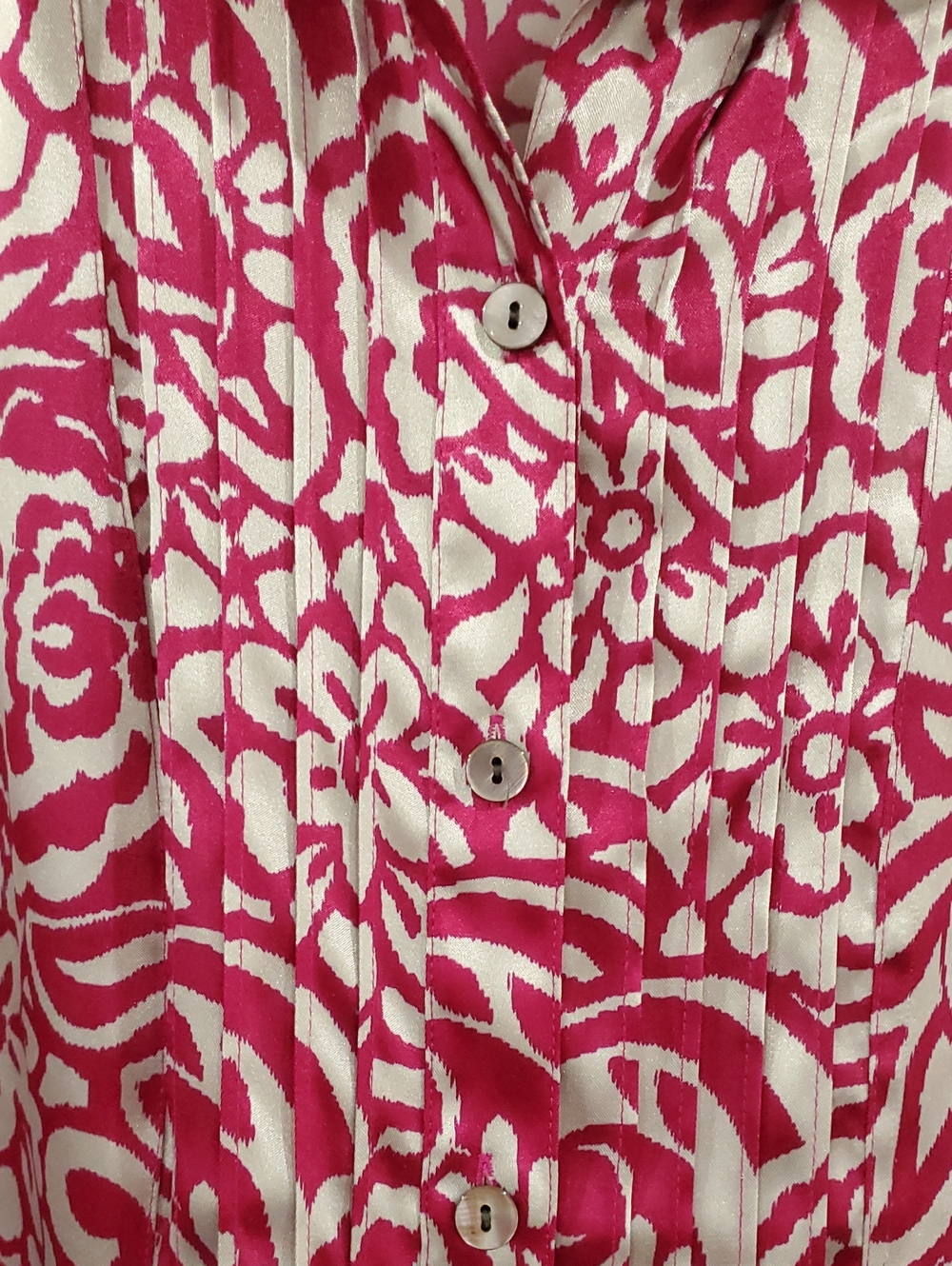 Chicos Satiny Button Up Blouse - Picture 3 of 5